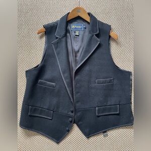 Rugby Ralph Lauren Black Wool Vest - XL